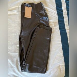 MM Lafleur Chocolate Vegan Leather Pants